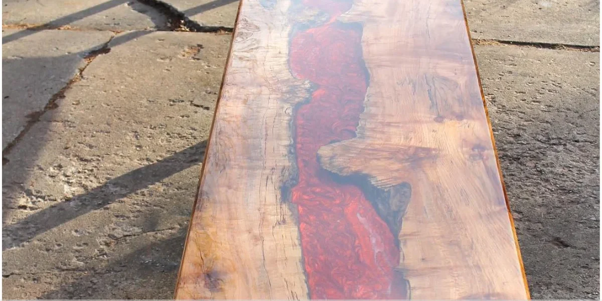 Mesa resinada para ambientes comerciais