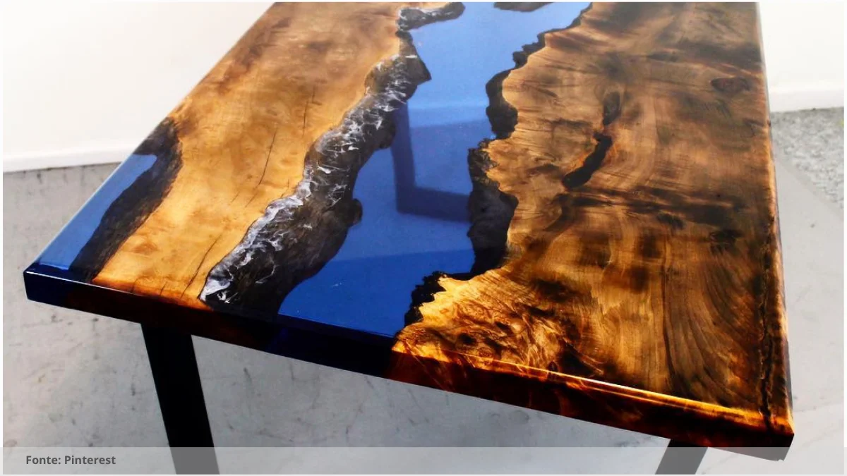 Mesa resinada para espaços de coworking Mesa resinada para espaços de coworking