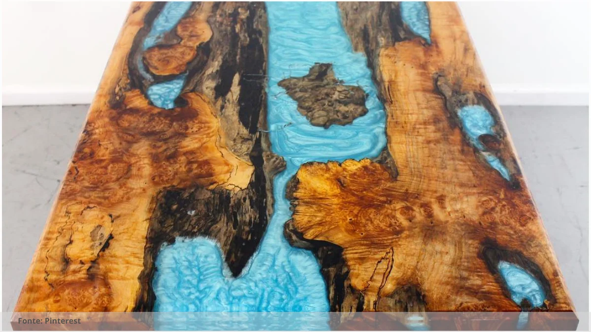 Mesa resinada para ambientes de criação Mesa resinada para ambientes de criação