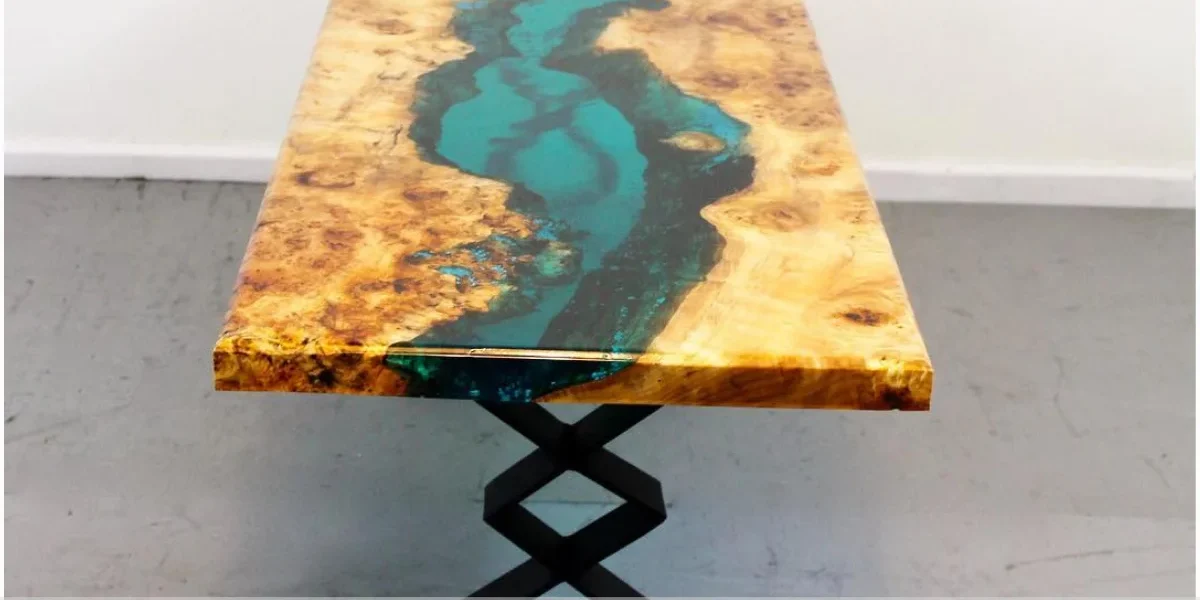 Mesa resinada para salas de reunião