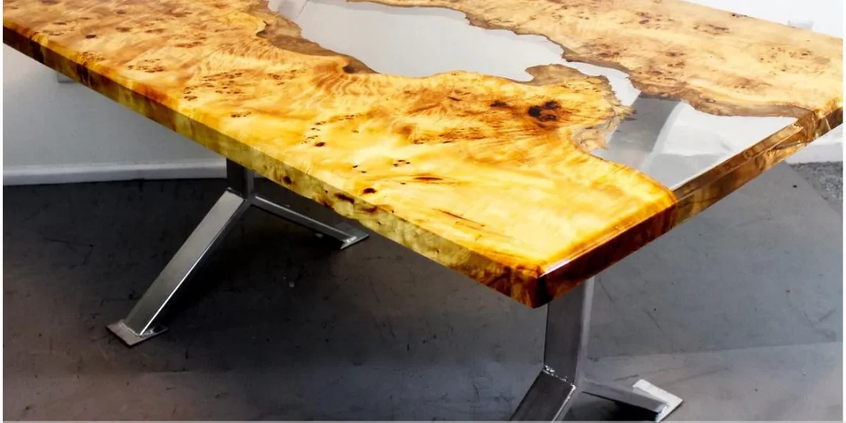 Mesa resinada para sala de estar moderna