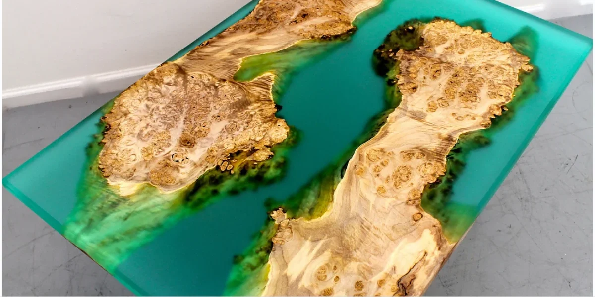 Mesa resinada para varanda gourmet