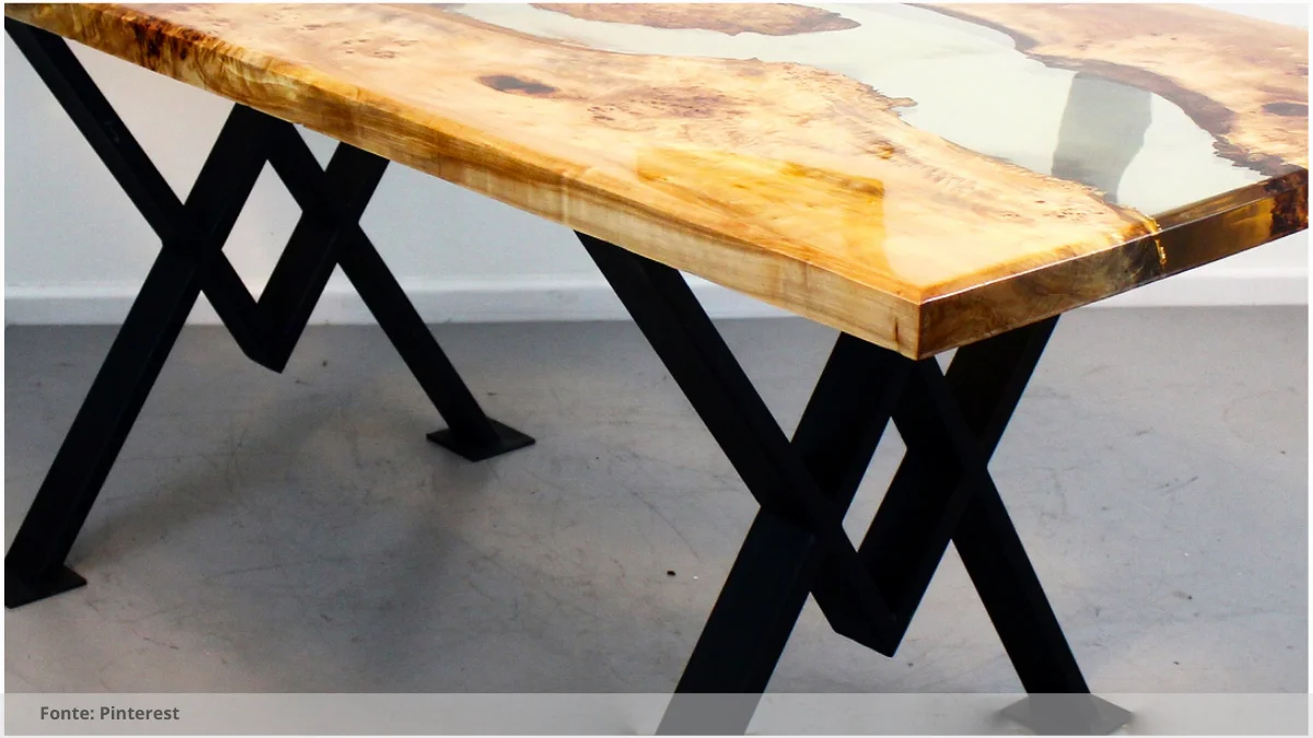 Mesa resinada para ambientes corporativos Mesa resinada para ambientes corporativos