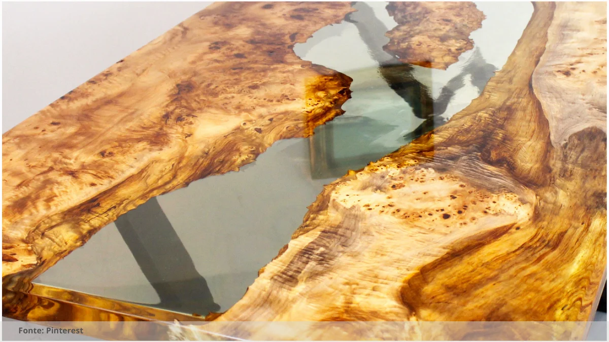 Mesa resinada para home office