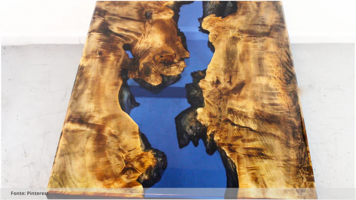 Mesa resinada para home office