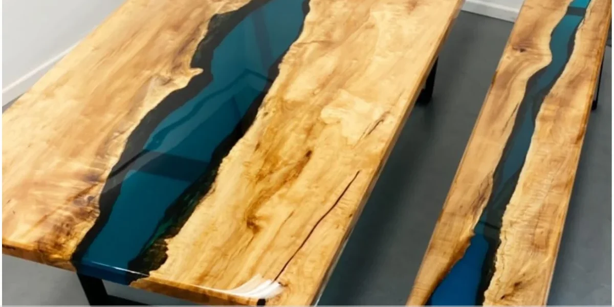 mesa resinada moderna