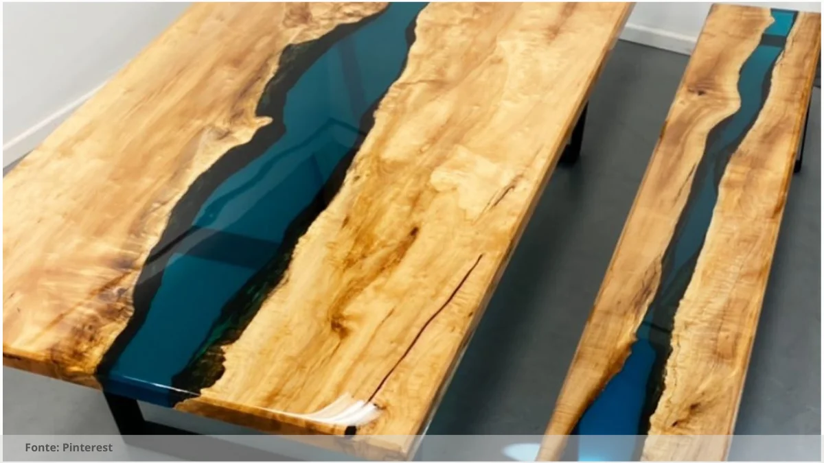 mesa resinada moderna