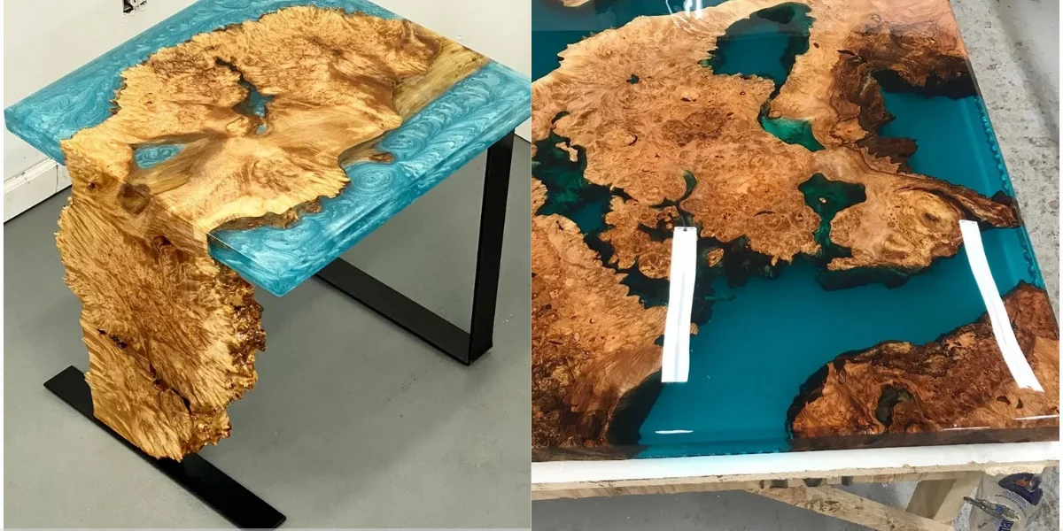 Mesa resinada para áreas de produtividade