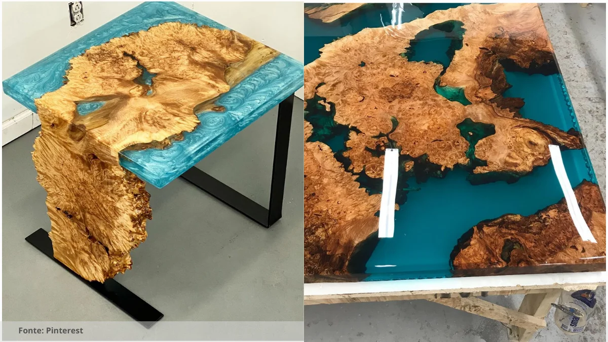 Mesa resinada para áreas de produtividade