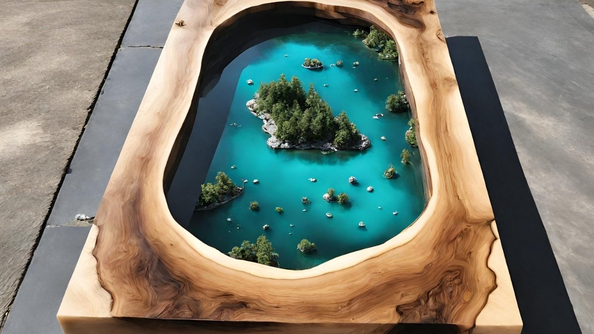 mesa de resina artesanal