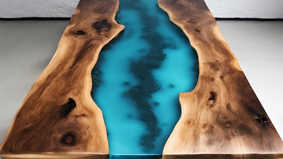 mesa de resina artesanal