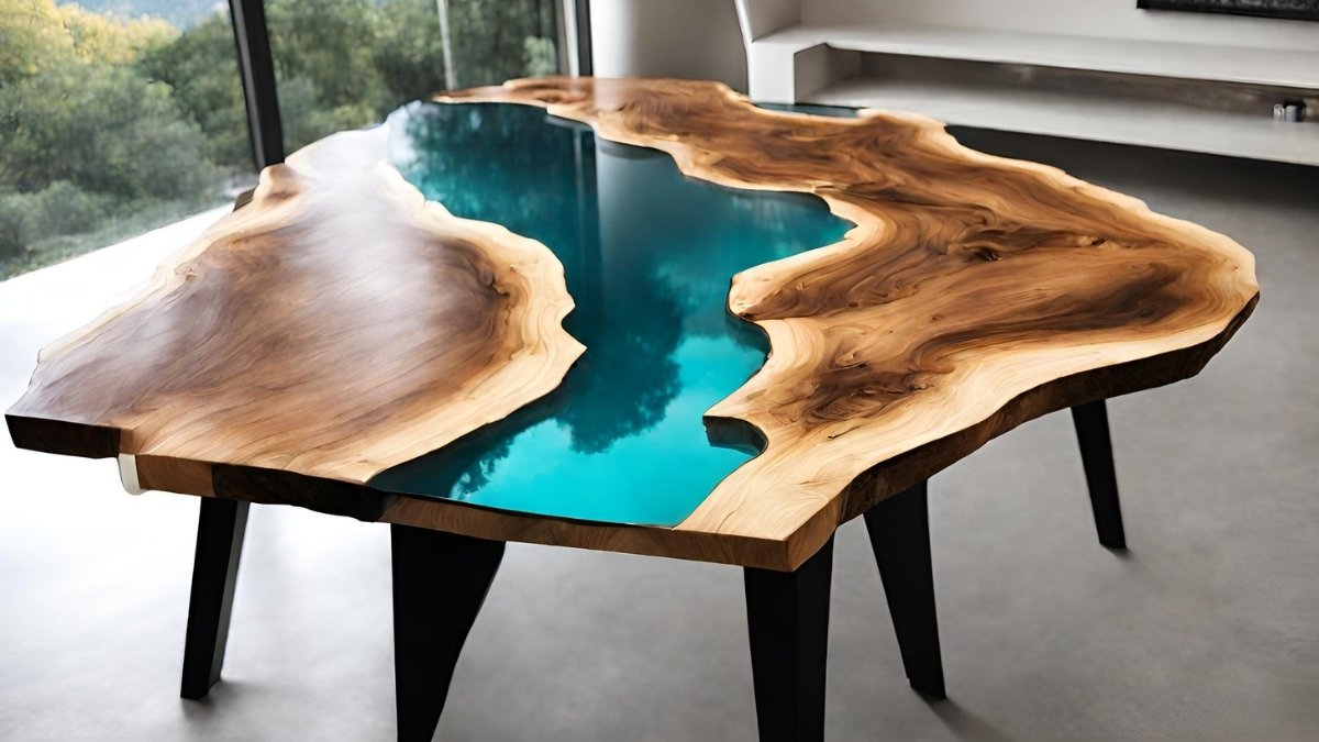 mesa de resina com luz LED mesa de resina com luz LED