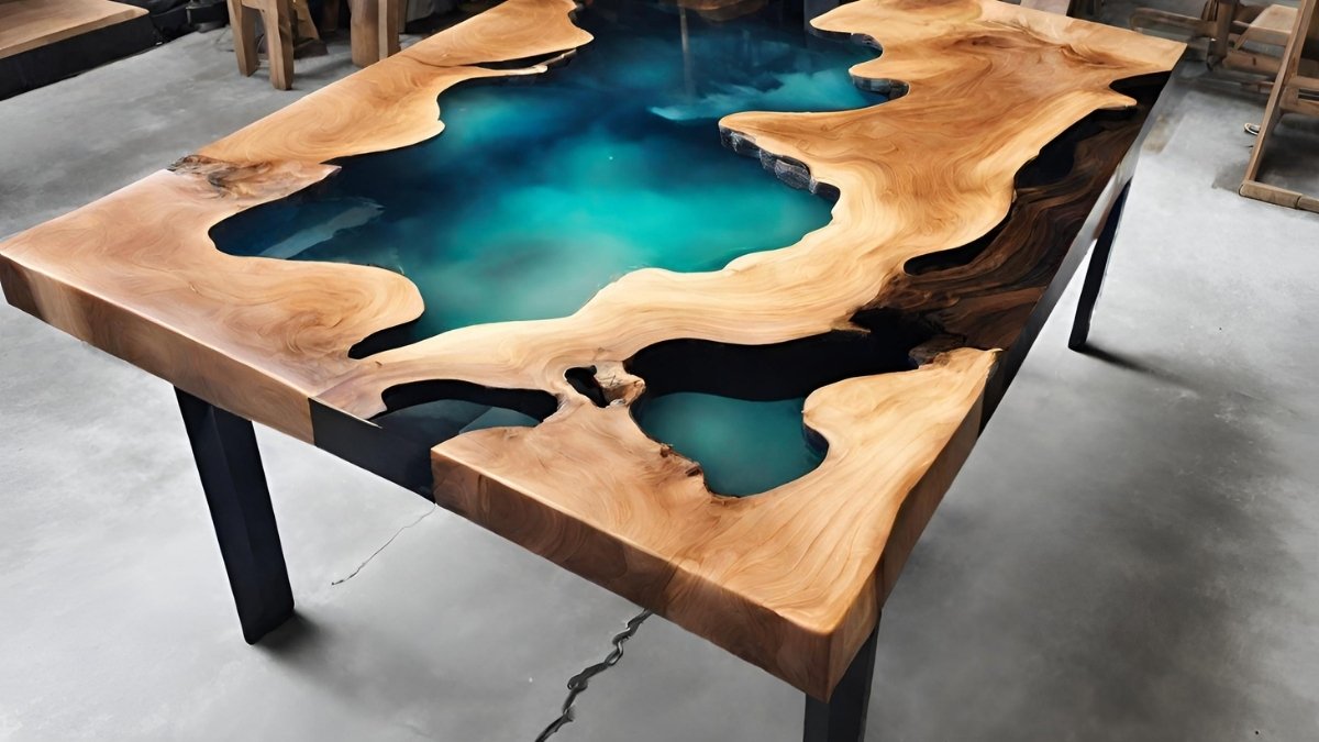 Qual resina é usada em mesas de madeira