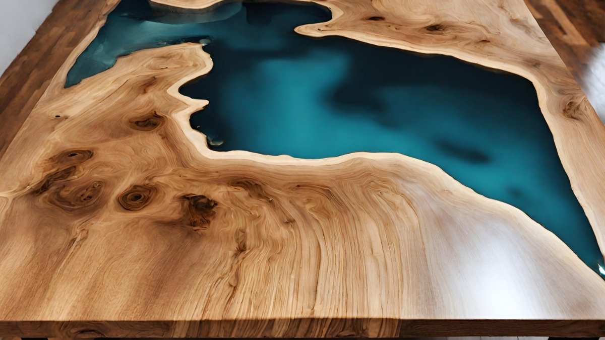 Curso mesa resina e madeira