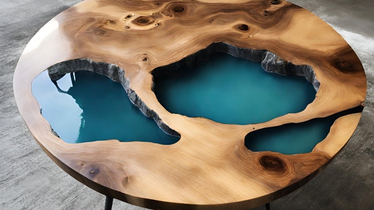 Quando de resina epoxi é utilizada para fazer uma mesa