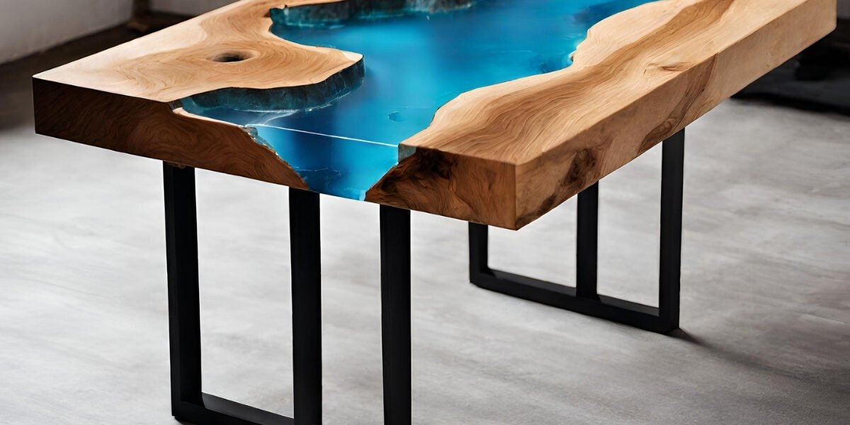 Curso mesa em resina epoxi