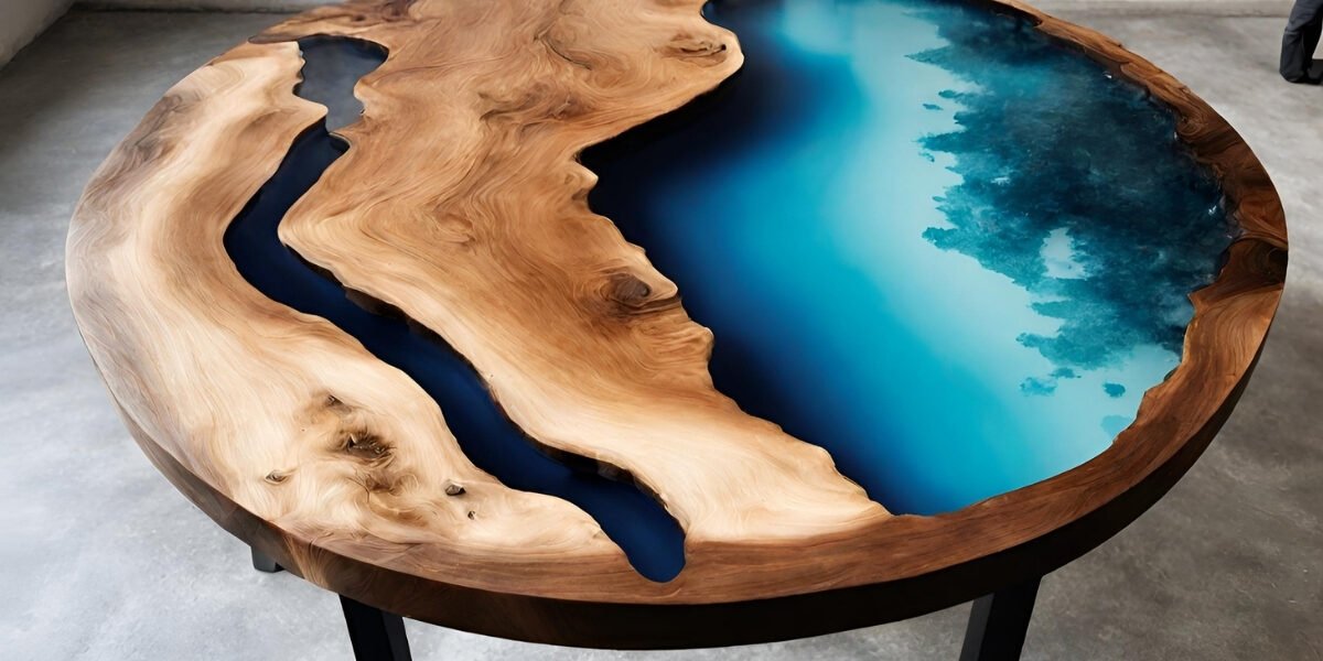 Reforma de mesa com resina epoxi