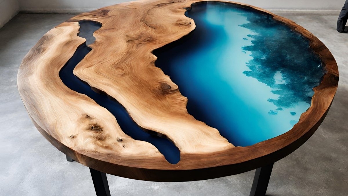 Reforma de mesa com resina epoxi