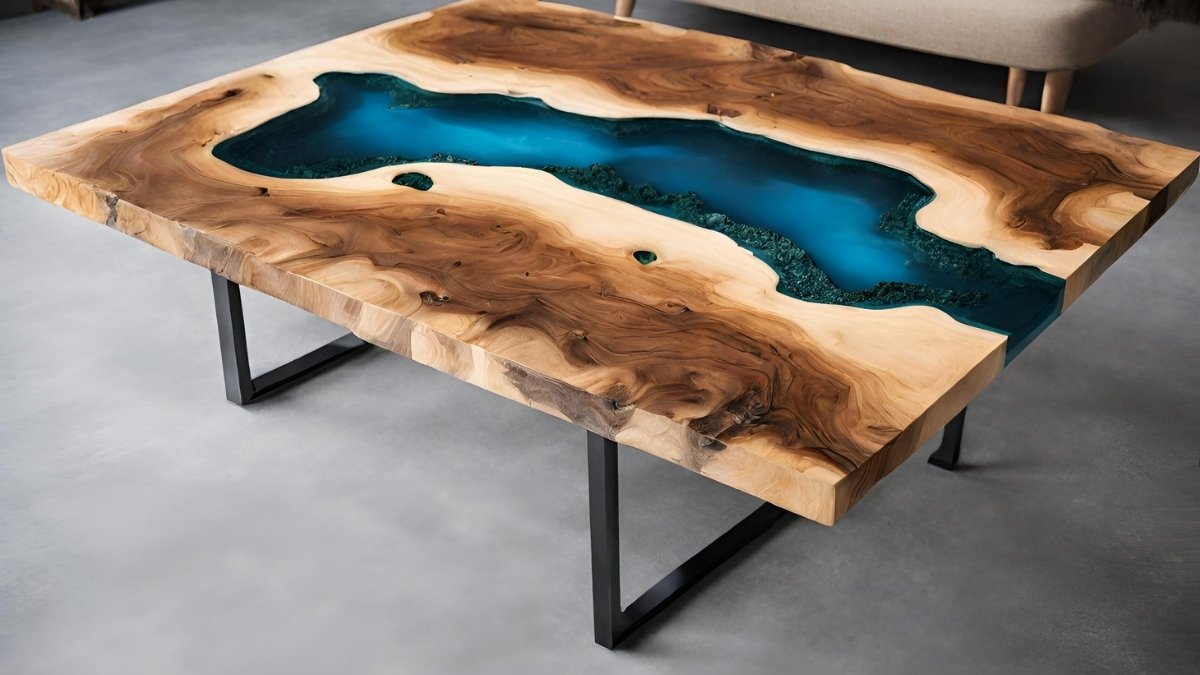 Reforma de mesa com resina epoxi