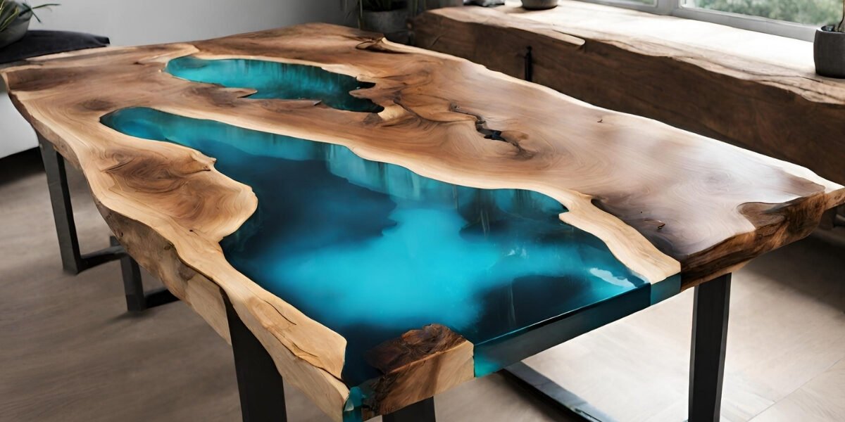 Resina em mesa de madeira fazer