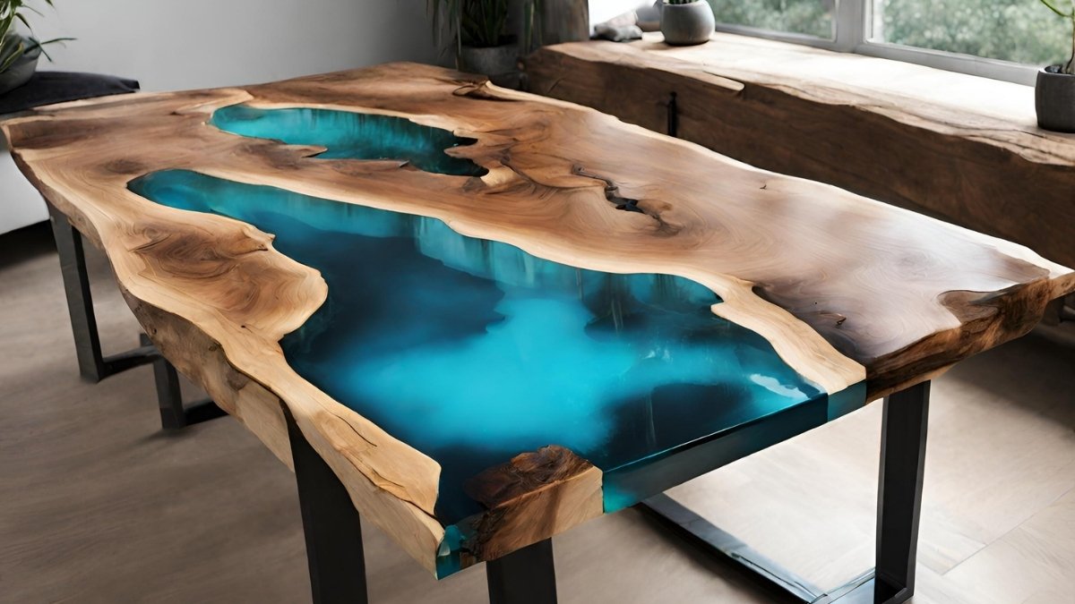 Resina em mesa de madeira fazer