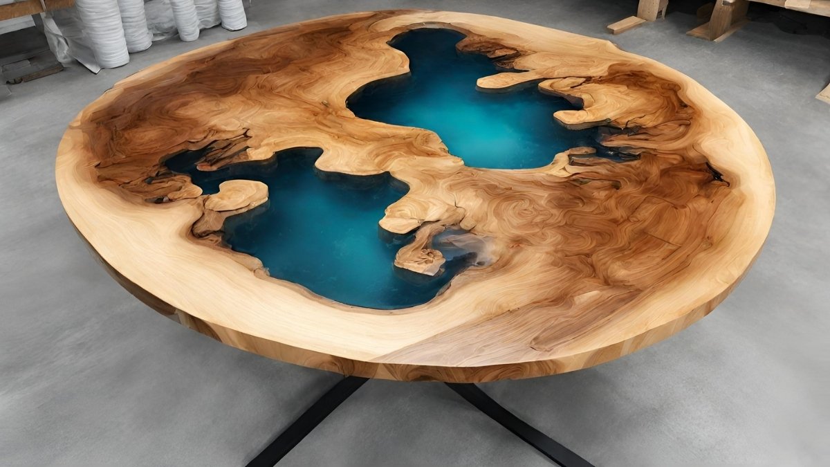 Materiais para mesa de madeira em resina