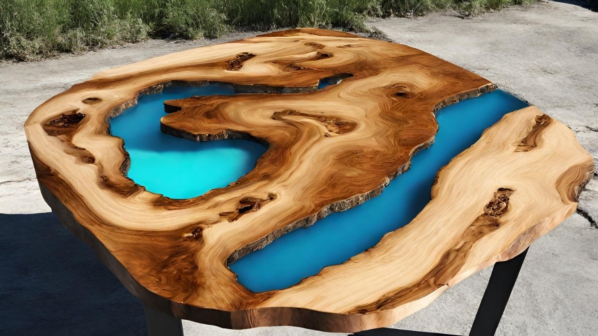 Resina cristal colorida de mesa de centro Resina cristal colorida de mesa de centro