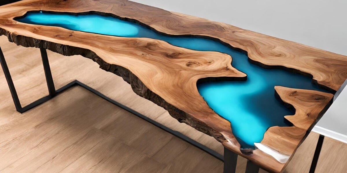 Resina cristal colorida de mesa de centro