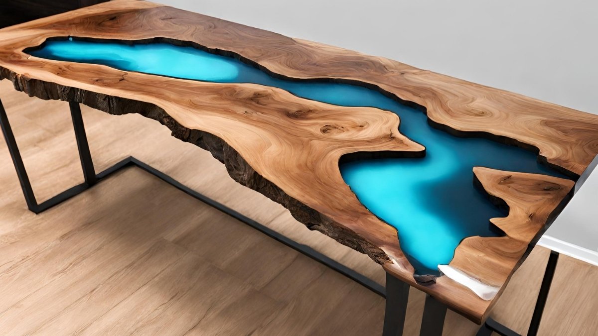 Resina cristal colorida de mesa de centro Resina cristal colorida de mesa de centro