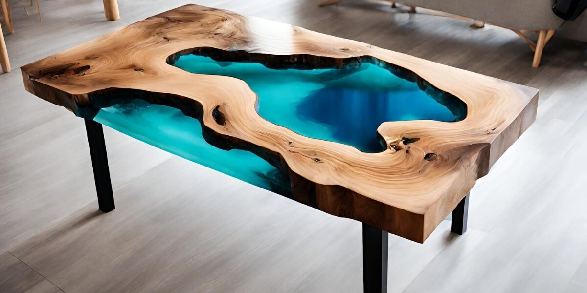 Mesa de centro em resina