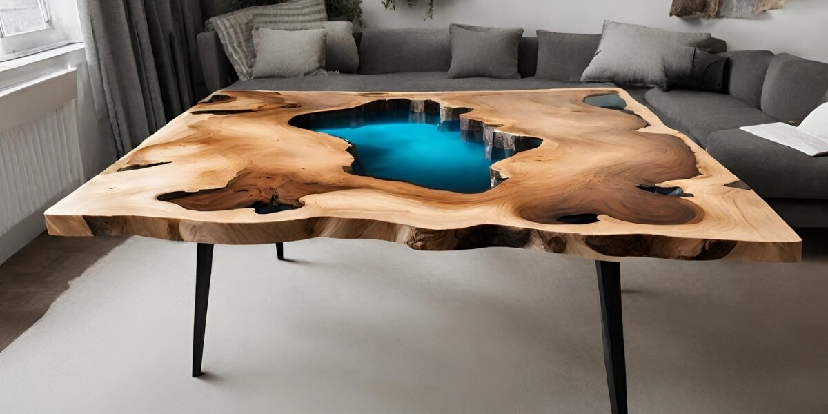 Mesa branca de resina