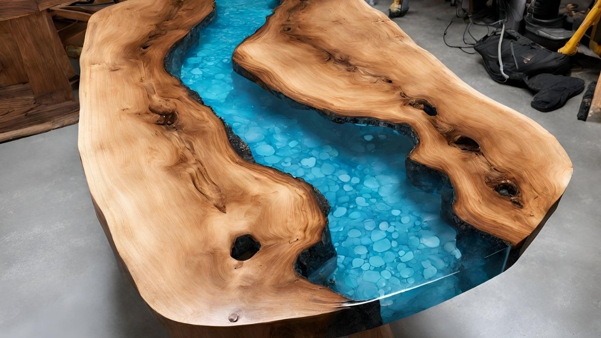 Material necessário para resina em mesa de madeira