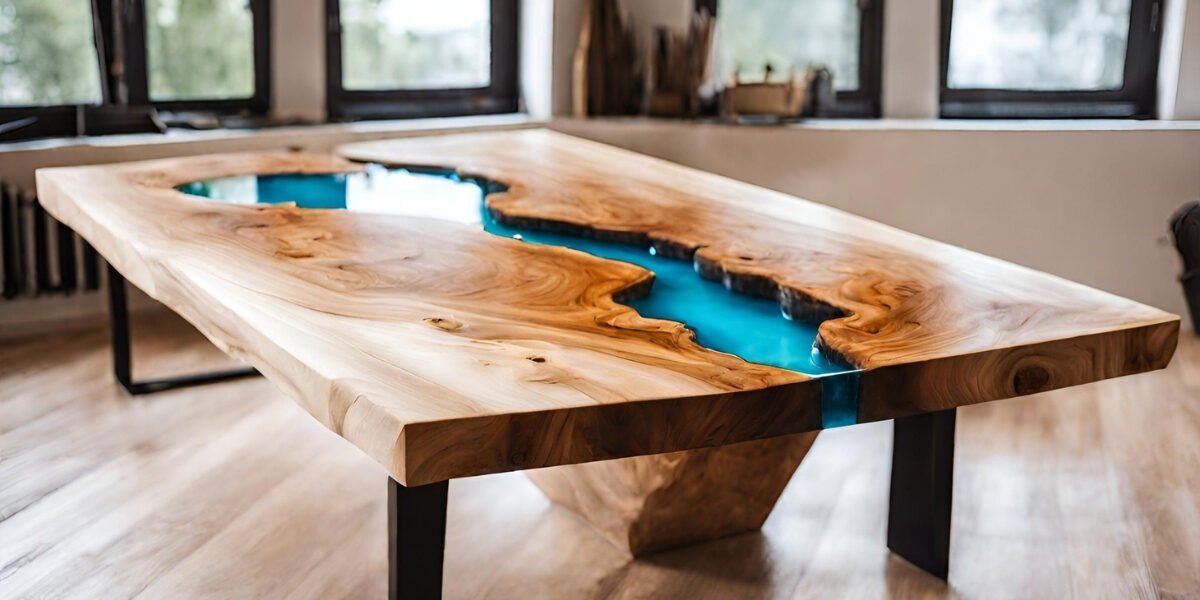 Como fazer mesa de madeira com resina epoxi