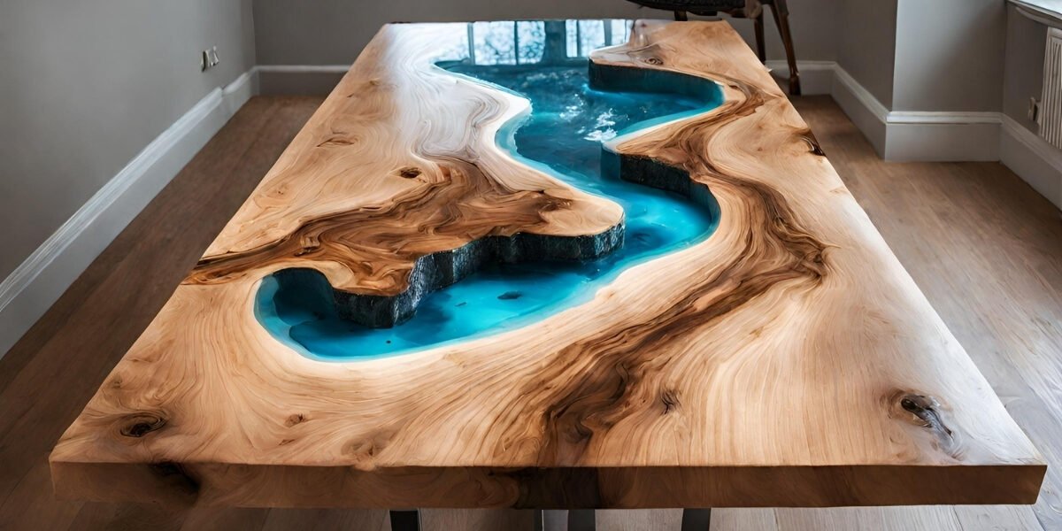 Material necessário para resina em mesa de madeira