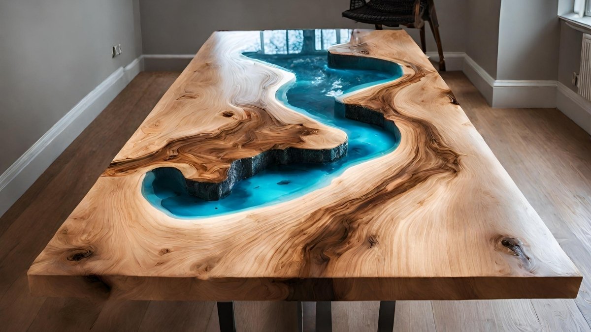 Material necessário para resina em mesa de madeira