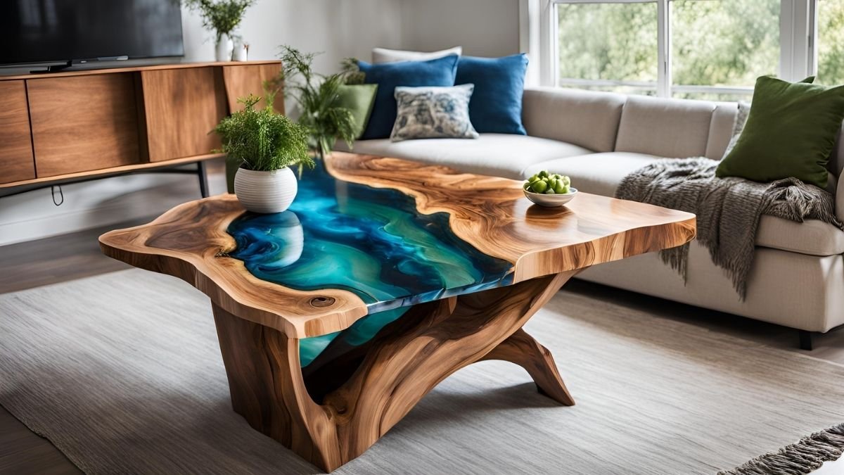 Mesa de bobina com resina