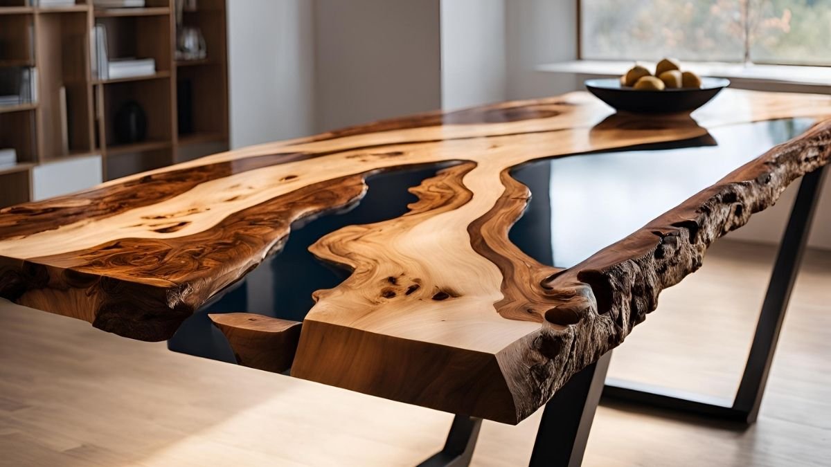 Mesa com tampinhas de garrafa e resina Mesa com tampinhas de garrafa e resina