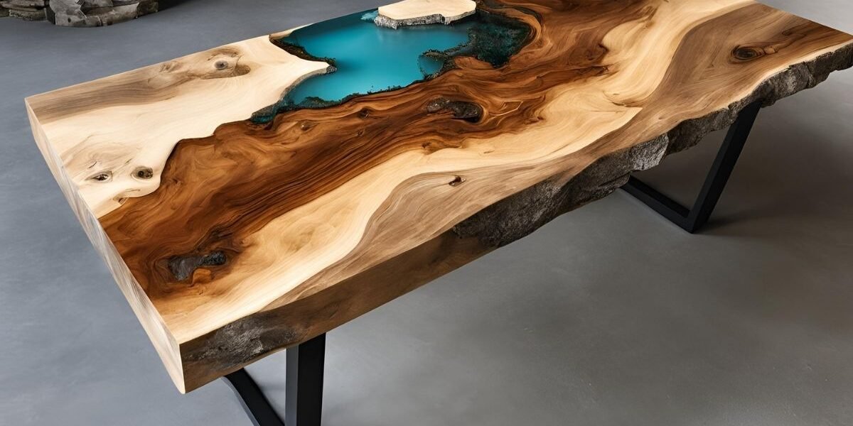 Mesa de fibra e resina