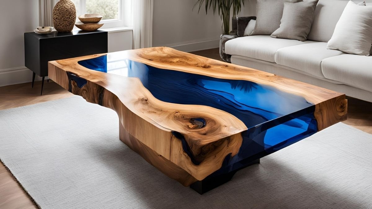 Mesa de carretel com resina Mesa de carretel com resina