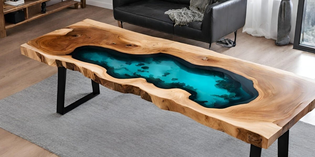 Curso de mesa em resina