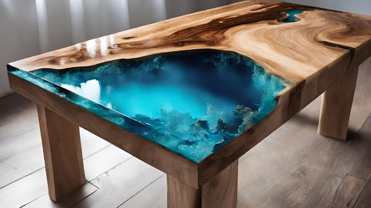 Fabricação de mesa com resina