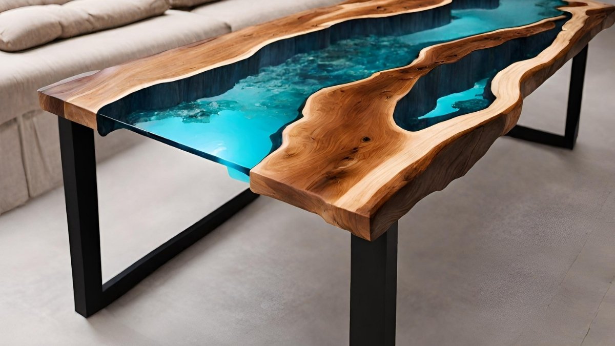 Como fazer tampo de mesa com madeira e resina