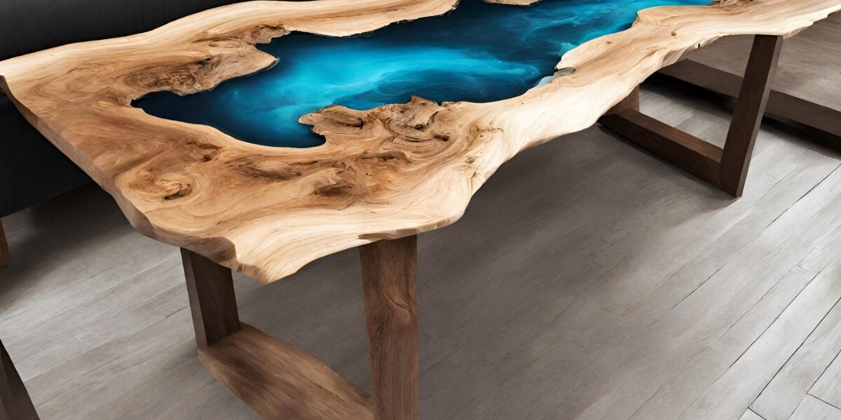 Fotos de mesa com resina epoxi