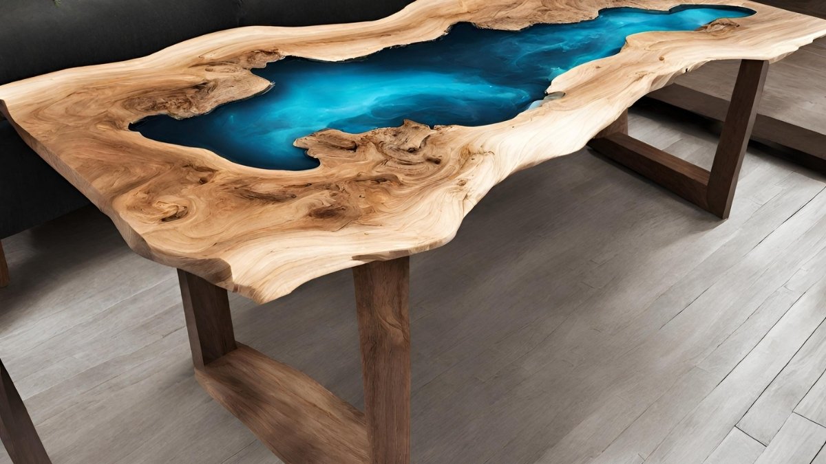 Fotos de mesa com resina epoxi