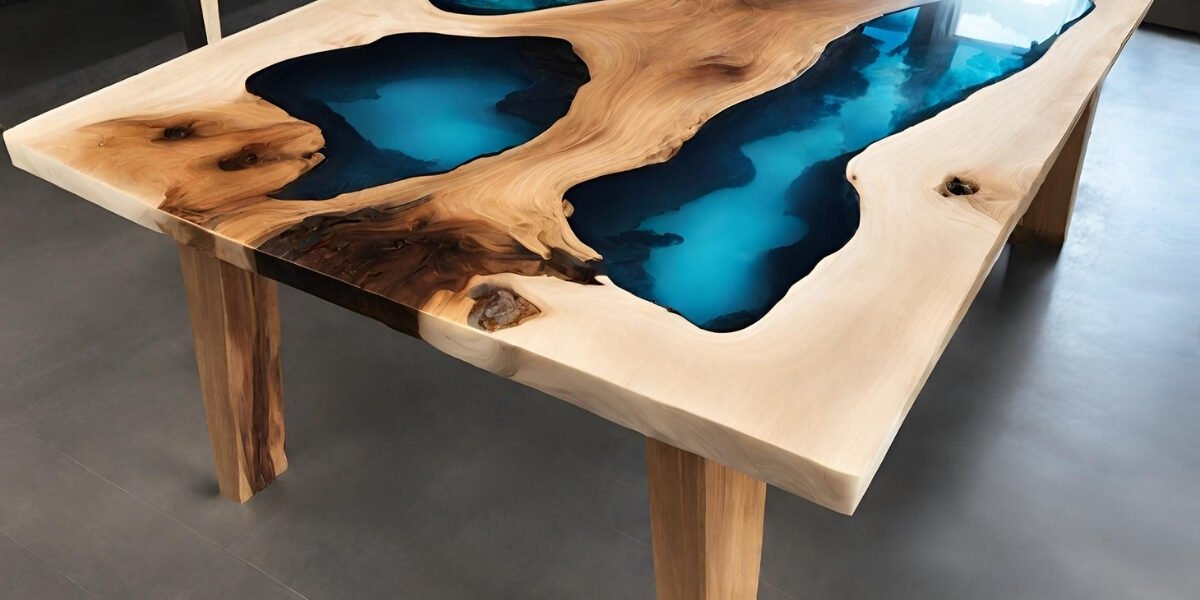 Fazer mesa de madeira com resina