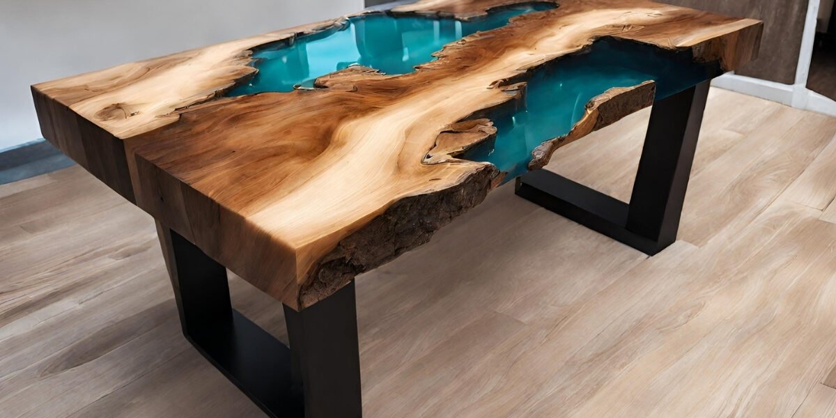 Fabricação de mesa com resina