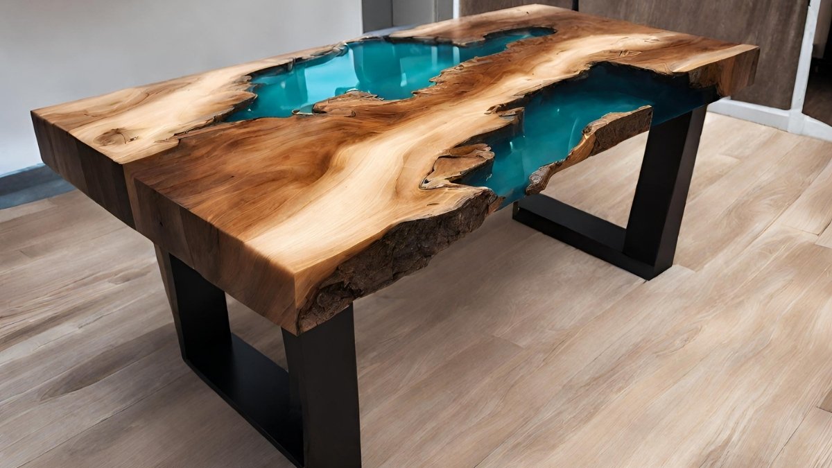 Fabricação de mesa com resina