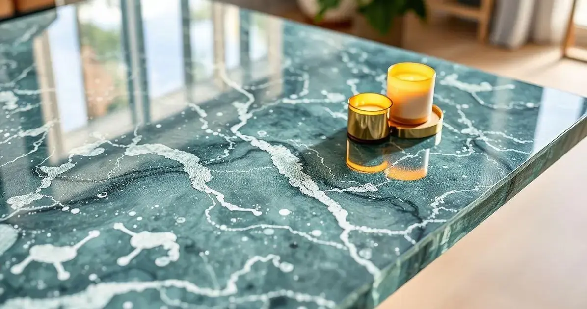 Mesa de resina cristal