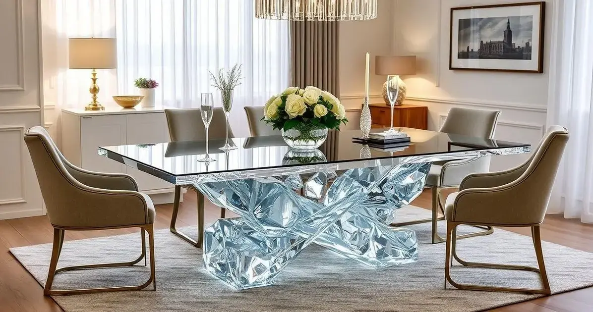 Mesa de resina cristal
