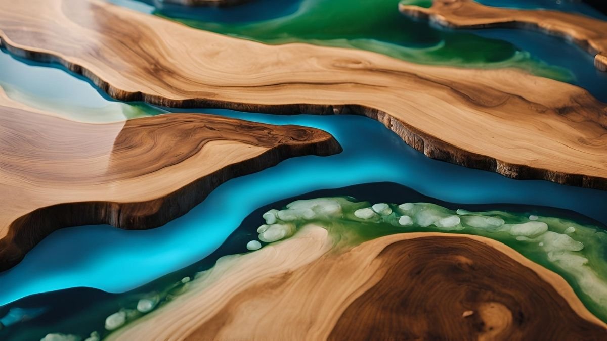 Mesa de jantar em resina branca